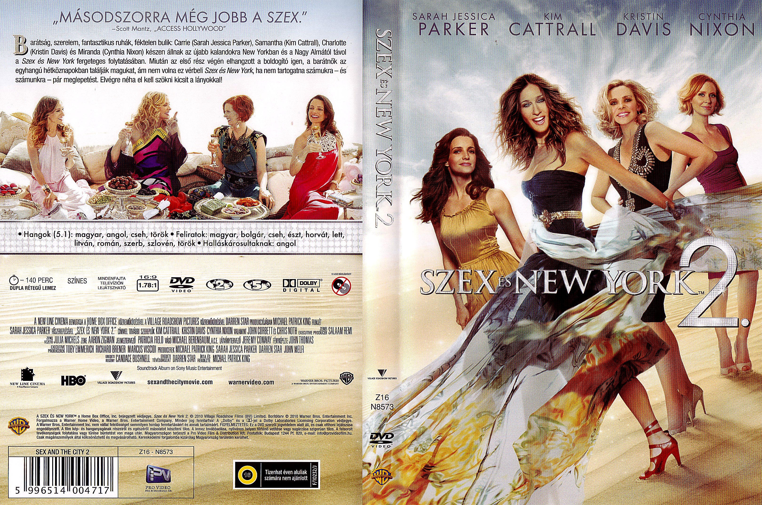 Szex és New York 2. FRONT DVD borító Méret: 3240x2148. 