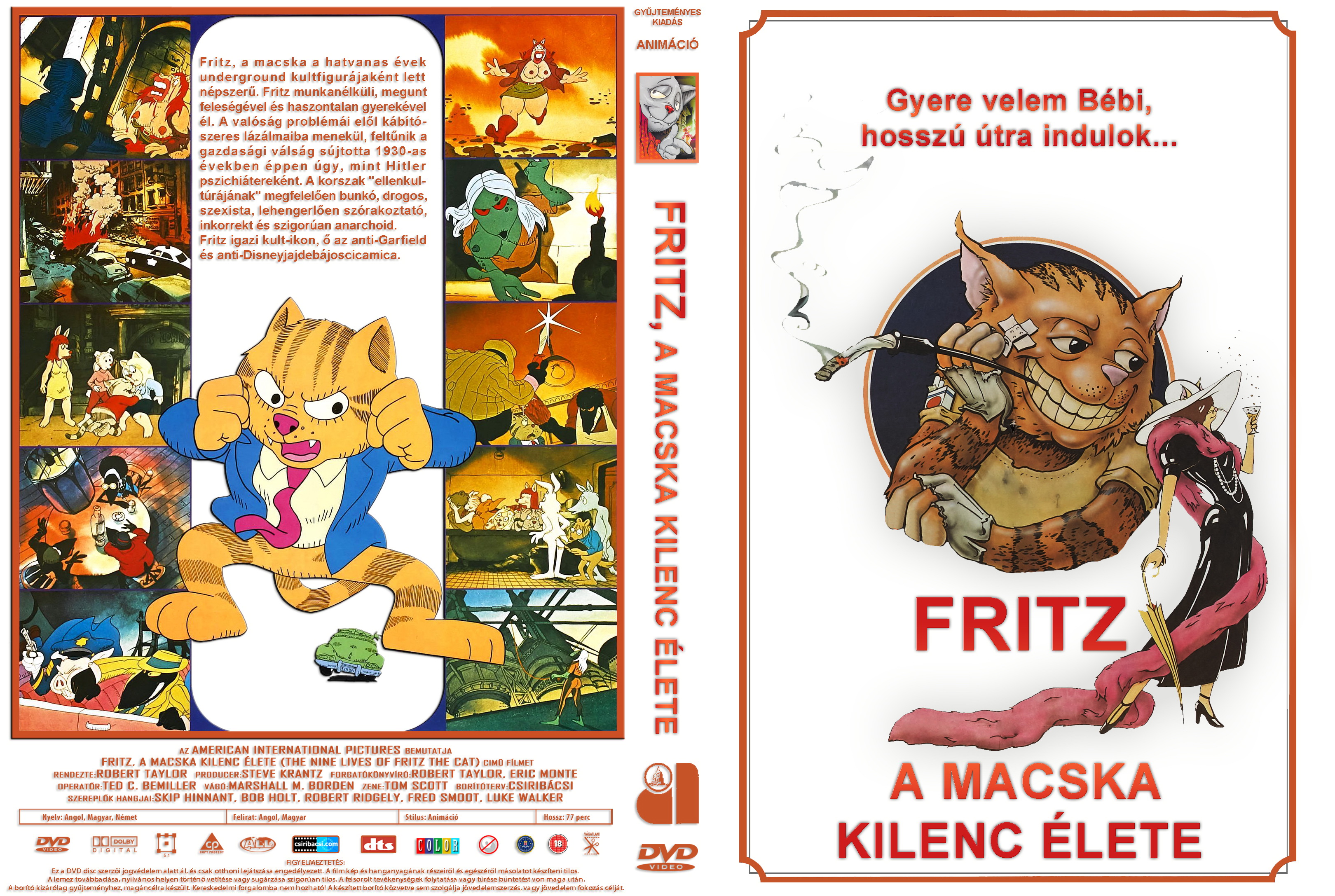 CoversClub Magyar Blu ray DVD borítók és CD borítók klubja Fritz a macska kilenc élete